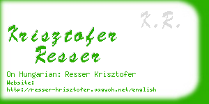 krisztofer resser business card